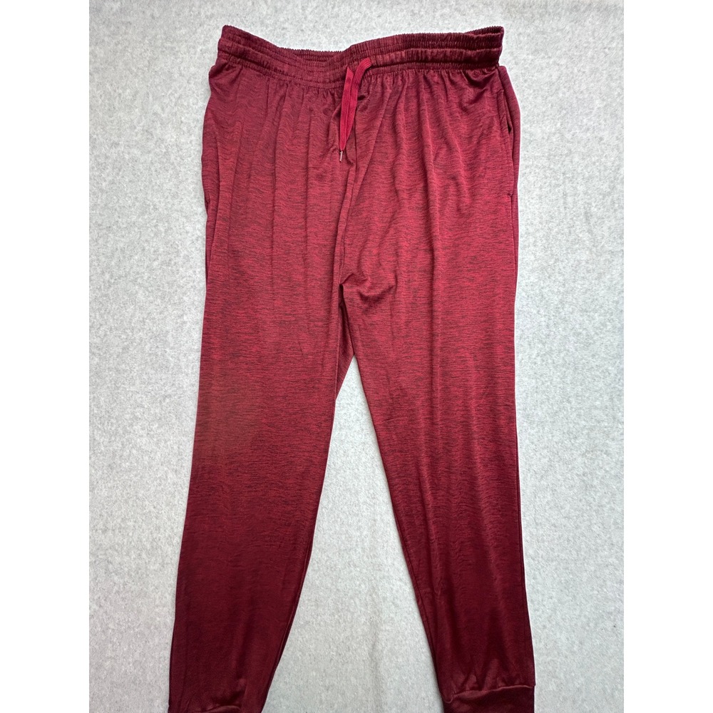 Real Essentials Womens 2XL Burgundy Space Dye Joggers Activewear LJOGGERF26